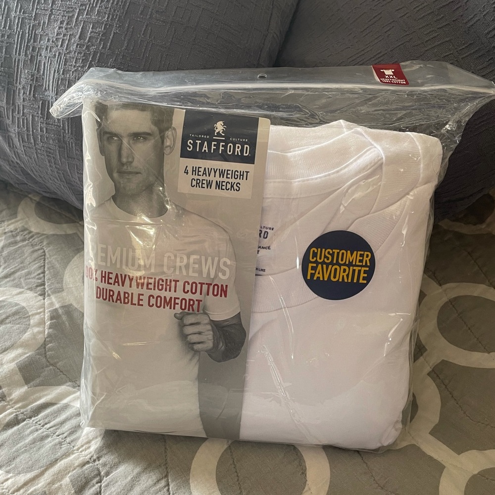 Stanford Men’s Premium Men’s Crew Undershirts XXL